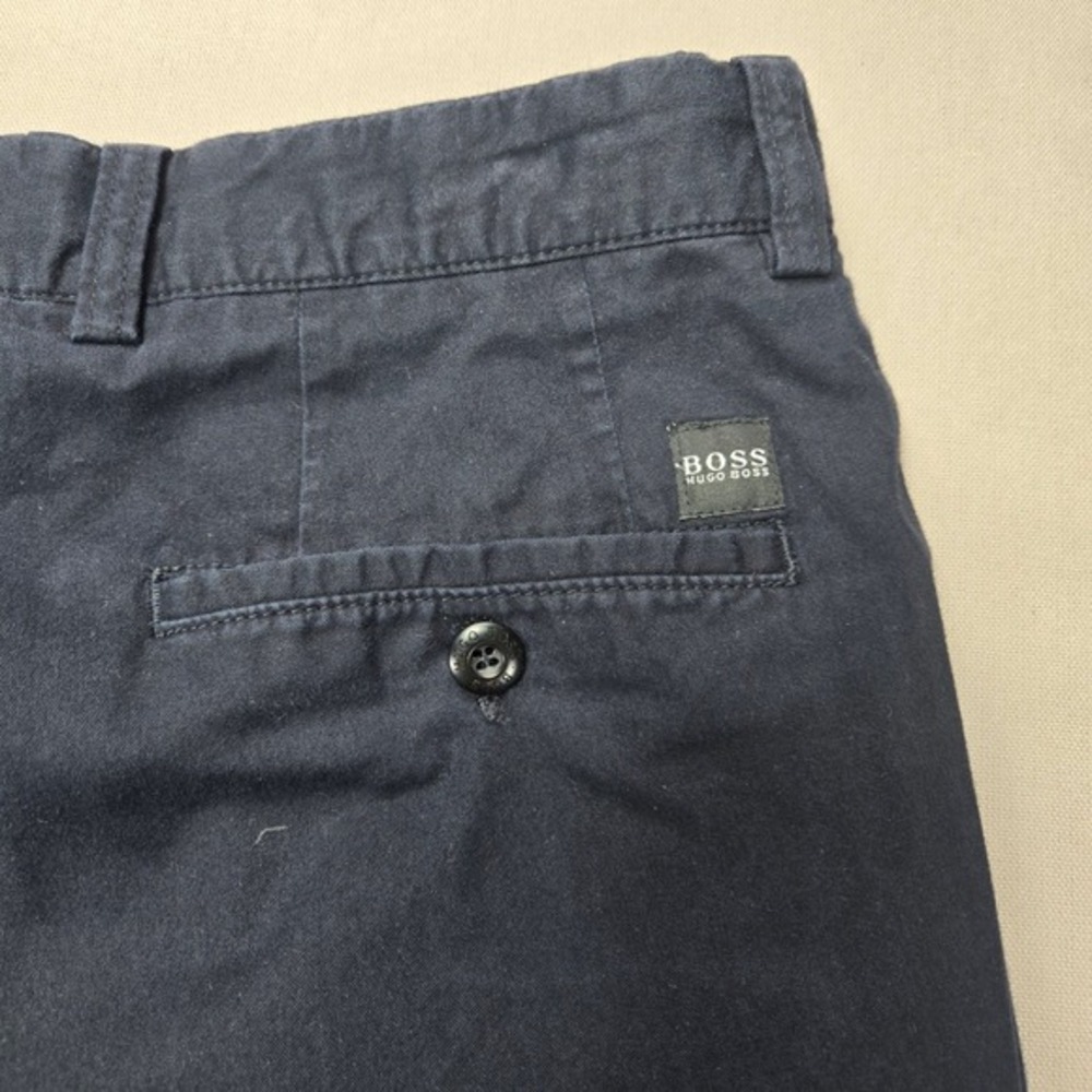 Hugo Boss Pants Speaker Dress Chinos Stretch Cotton Blue Mens Size 52 Big & Tall - Picture 3 of 9